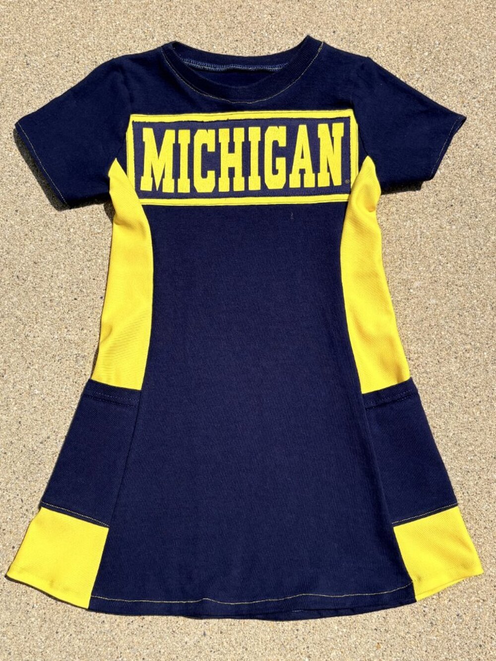 University of Michigan Wolverines Handmade toddler 3t tunic t shirt dress